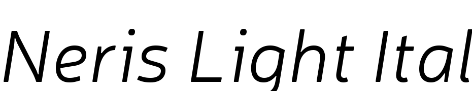 Neris Light Italic cкачати шрифт безкоштовно